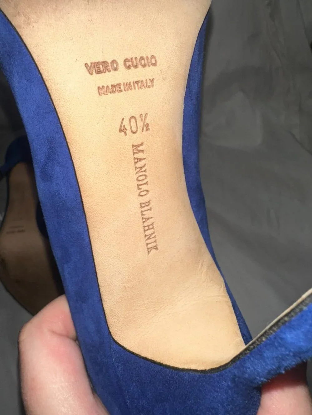 Manolo Blahnik, 40.5, Royal Blue